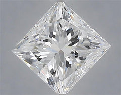1.59 ct E Colour VVS2 Clarity Princess Shape Lab Grown Diamond