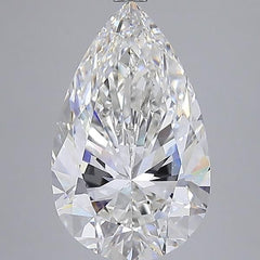 5.59 ct F Colour VVS2 Clarity Pear Shape Lab Grown Diamond