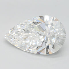 3.63 ct D Colour FL Clarity Pear Shape Lab Grown Diamond