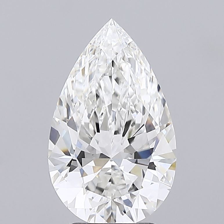 3.09 ct F Colour VVS2 Clarity Pear Shape Lab Grown Diamond