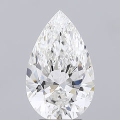 3.09 ct F Colour VVS2 Clarity Pear Shape Lab Grown Diamond
