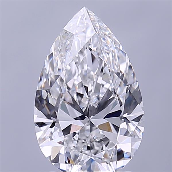 2.2 ct E Colour VVS1 Clarity Pear Shape Lab Grown Diamond
