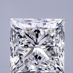 1.65 ct E Colour VVS2 Clarity Princess Shape Lab Grown Diamond